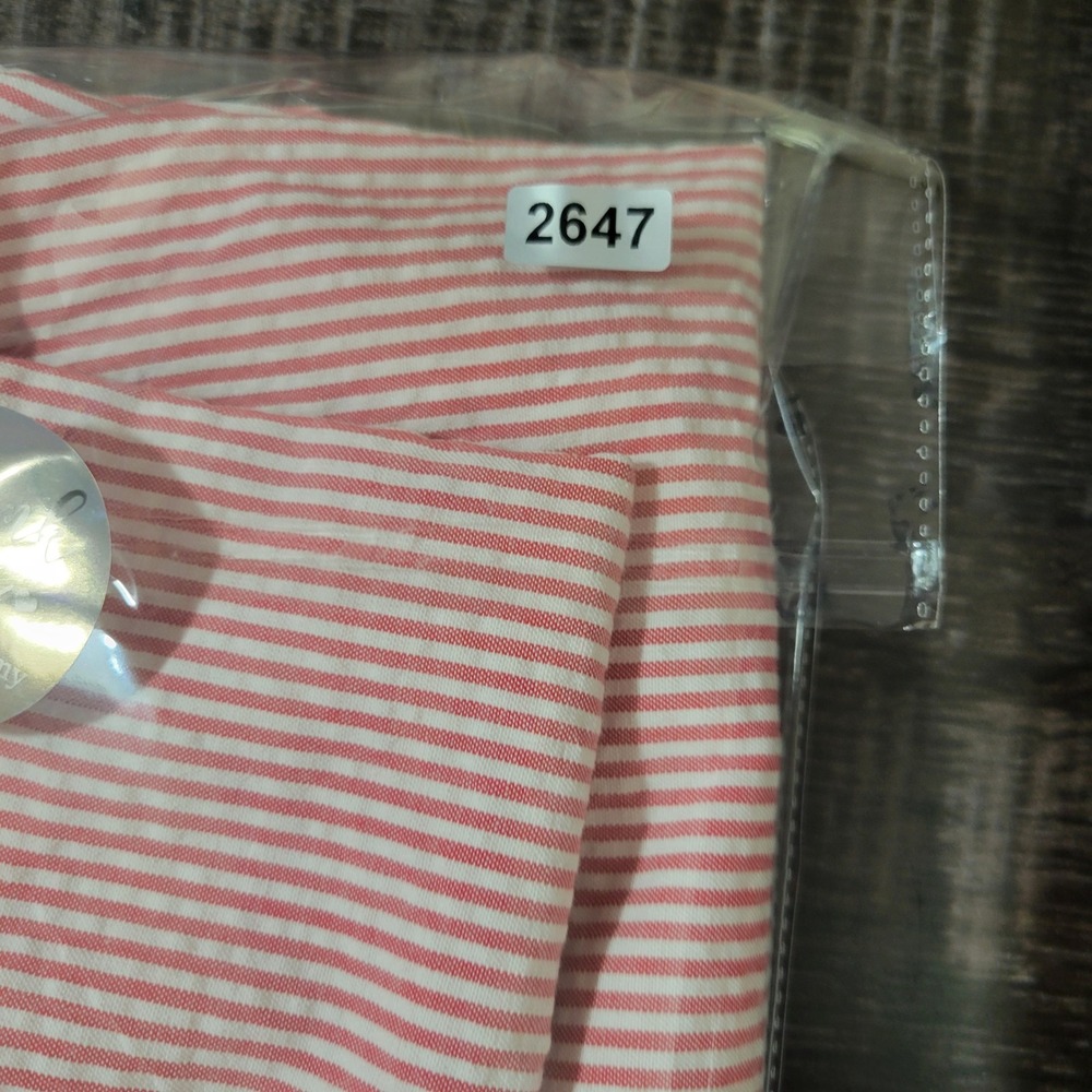 Boston Proper Red White Striped Seersucker Cropped Cuffed Pants Womens Size 12 - Picture 10 of 10